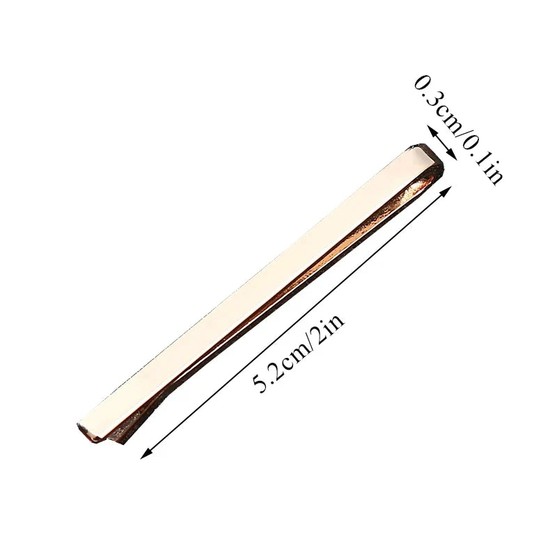 Men’s Fashion Tie Clip Pin - Metal Necktie Bar for Business, Wedding & Party Suit Accessories Gift