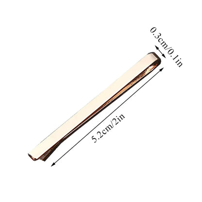 Men’s Fashion Tie Clip Pin - Metal Necktie Bar for Business, Wedding & Party Suit Accessories Gift
