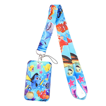 Cartoon Stitch Credential Holder Lanyard – Cute Neck Strap for Keychain, Pass & Credit Card Holder Accessories