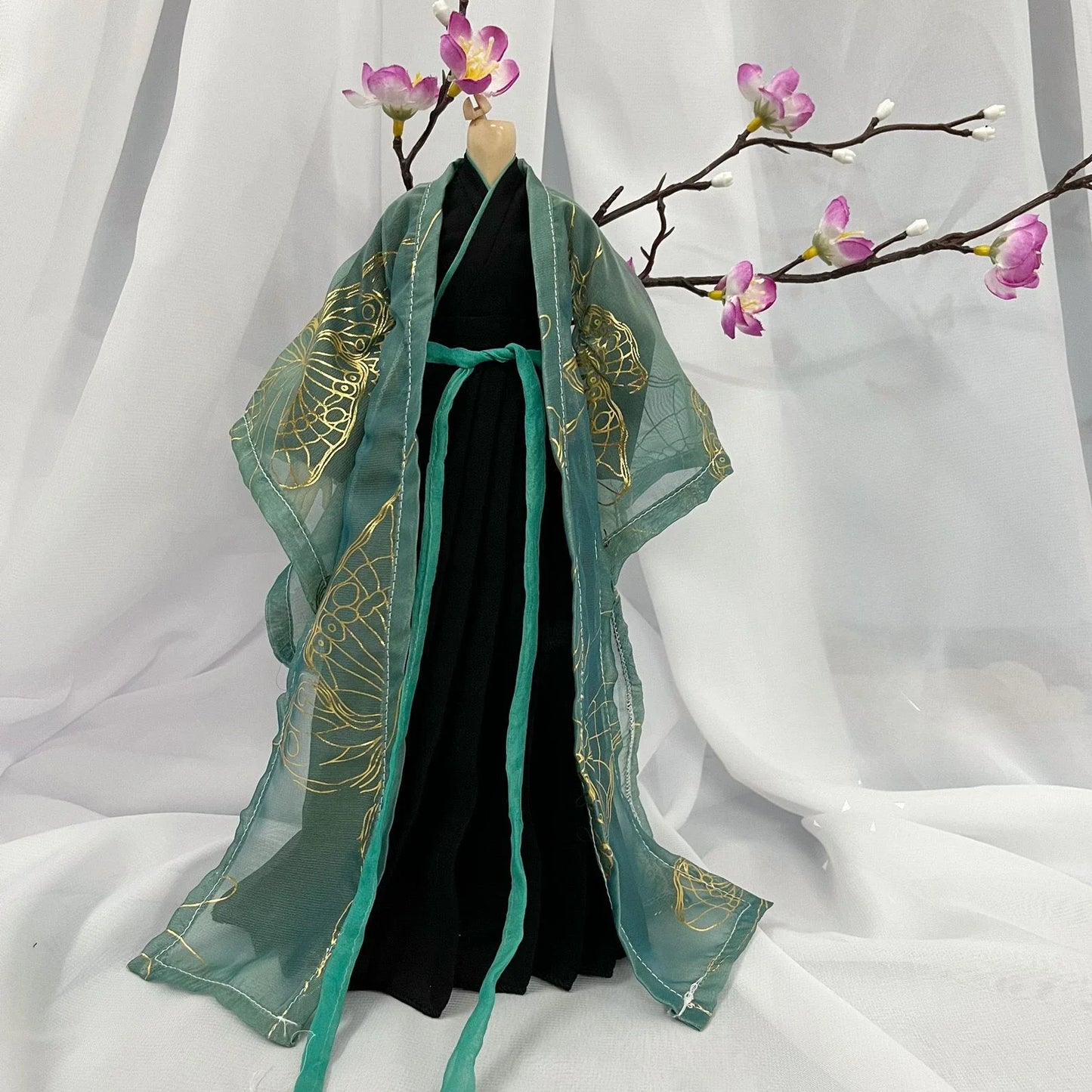 Fashion 1/6 Doll Clothes Set – 30cm Male & Female BJD Antique Couple Hanfu Outfit, Doll Accessories (No Doll)