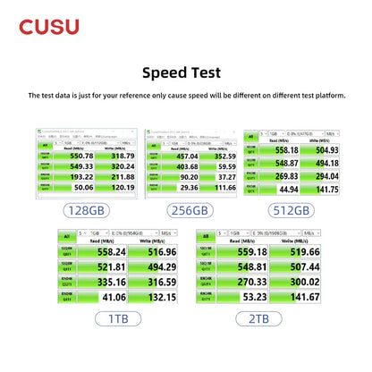 CUSU 2.5" SATA SSD – 128GB/256GB/512GB/1TB/2TB Solid State Drive for Laptop & PC
