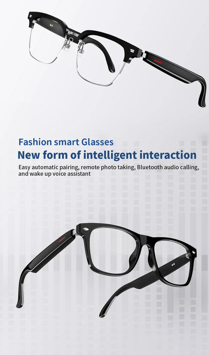 SENBONO E13 Smart Glasses – Blue Light Filtering Polarized Lenses with Audio, Built-in Mic, Speakers, Touch & Voice Assistant