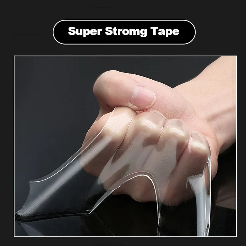 Nano Tape Super Strong Double-Sided Adhesive – Transparent, Reusable, Waterproof & Heat-Resistant for Home & Bathroom Decoration