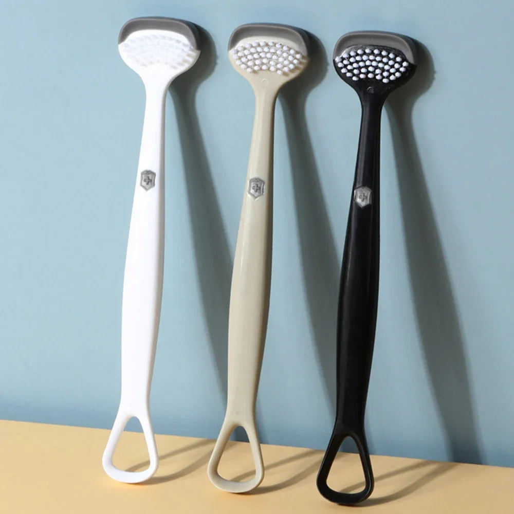 Double-Sided Tongue Scraper for Men | Raspador De Lenguas Tongue Cleaning Brush for Fresh Breath & Oral Hygiene
