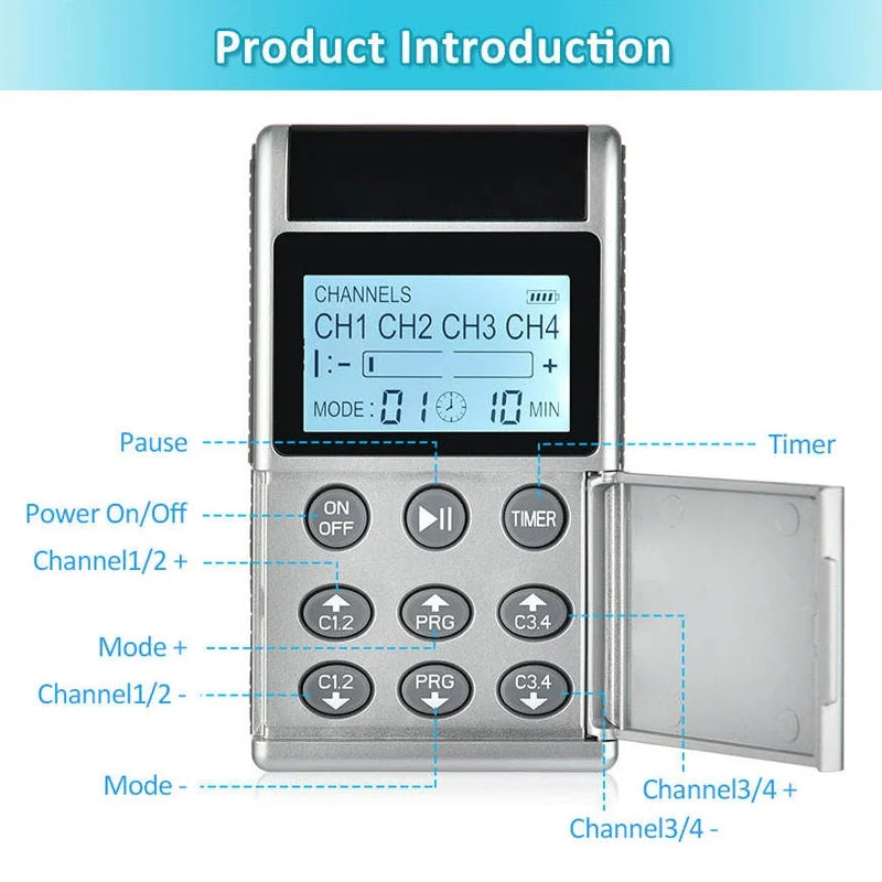 Electronic Pulse Massager | TENS & EMS Muscle Stimulator for Physiotherapy & Home Care