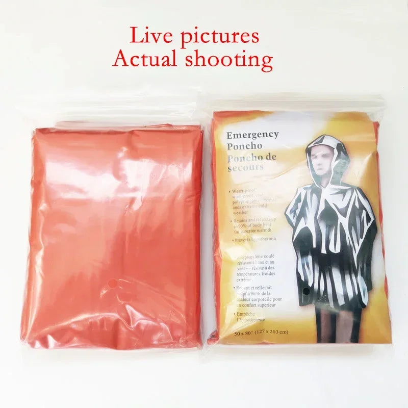Outdoor Multifunction Raincoat - Waterproof Camping Raincoat & Reflective Emergency Survival Gear