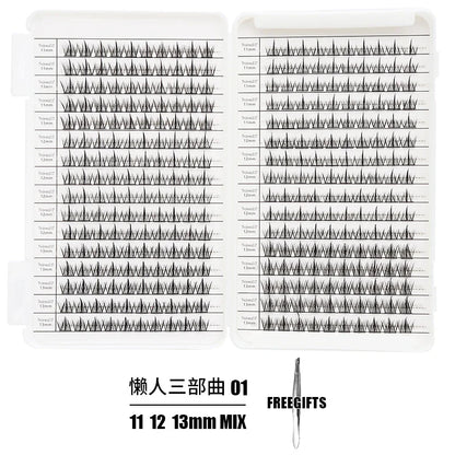 Individual Lash Extensions Kit – DIY Cluster Eyelash Book, False Lashes for Home Makeup