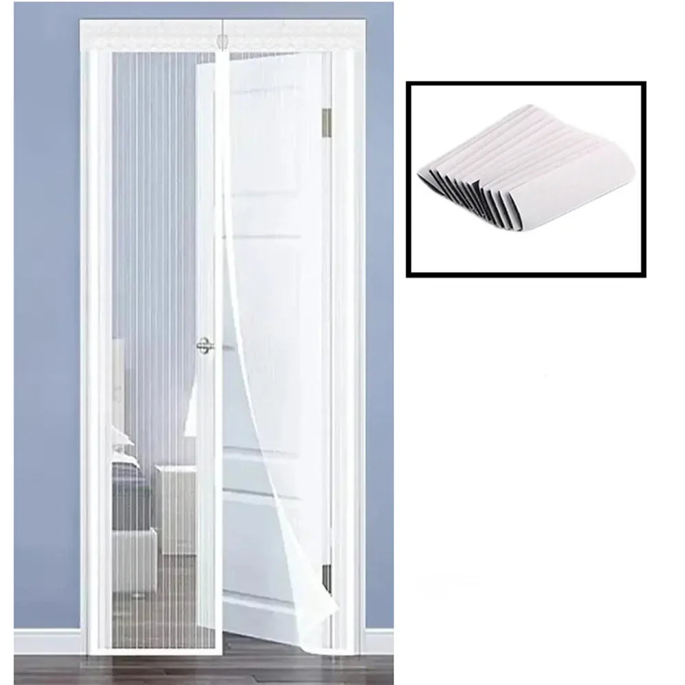 Magnetic Door Curtain Mosquito Net — Anti-Insect Fly Screen for Windows, Punch-Free Invisible Mesh