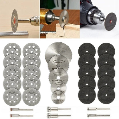 6-32Pcs Mini Circular Saw Blade Set - Sanding Grinding Cutting Discs for Dremel Rotary Tools & Metal Projects