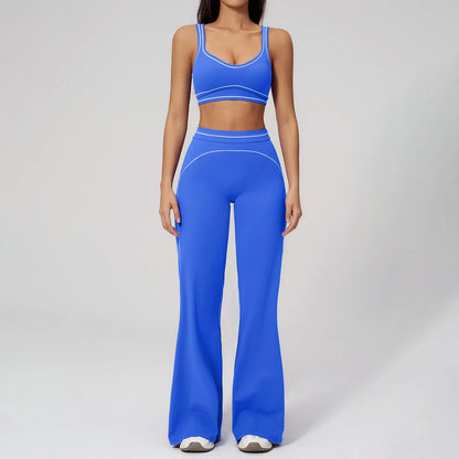 Women’s 2-Piece Fitness Yoga Set, Gym Running Tracksuit, Push-Up Sportswear Leggings, Athletic Workout Outfit