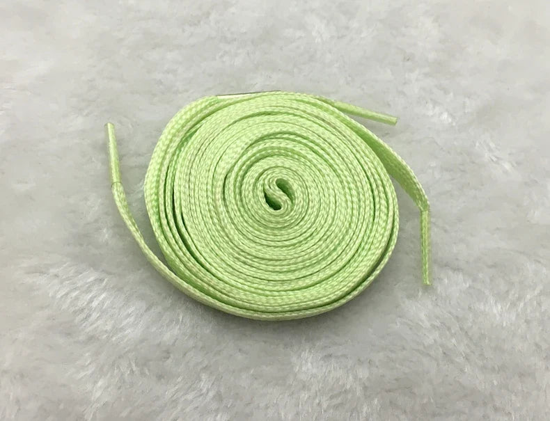 Luminous Flat Shoelaces - Glow in the Dark Fluorescent Sneaker & Canvas Shoe Laces, 80/100/120/140cm