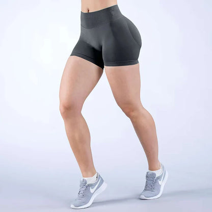 Women’s Impact Seamless Yoga Shorts — Scrunch Bum Low Waist Butt-Lifting Gym & Running Workout Leggings