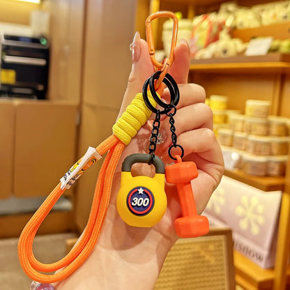 Fitness Keychain - Gym Lover Sports Charm for Workout Bags & Water Bottles