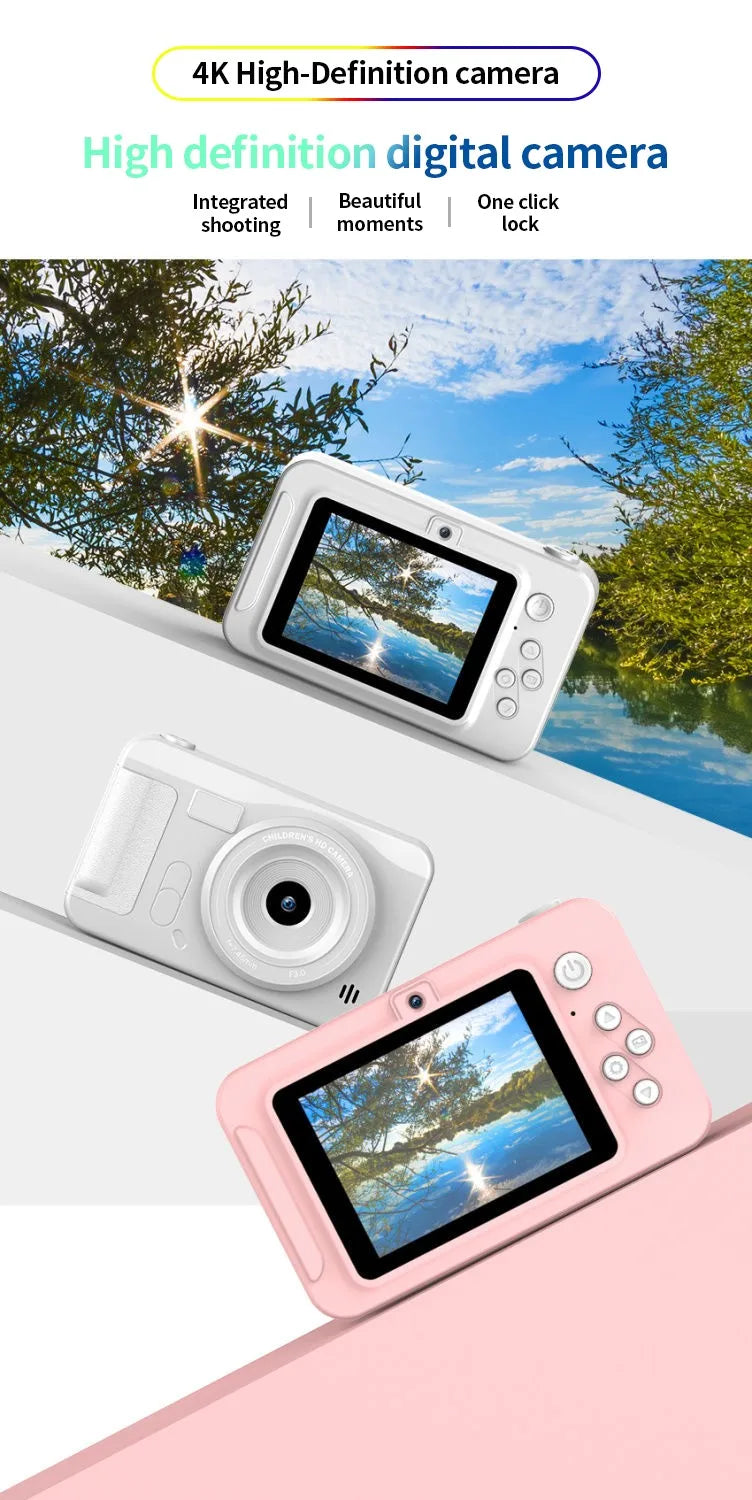 4K Digital Camera 44MP – HD Travel & Selfie Camera for Students, Entry-Level Compact Photography Camera