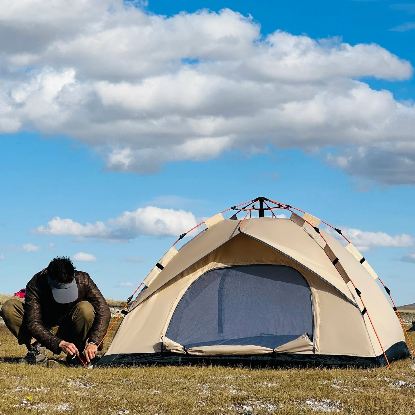 Outdoor Automatic Quick-Open Tent – Rainproof & Sun-Proof 4-Person Beach and Fishing Shelter