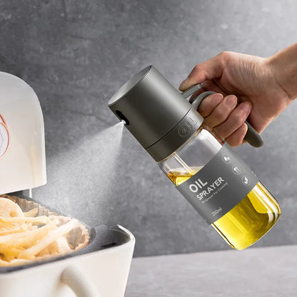 250ml High Borosilicate Glass Oil Spray Bottle: Versatile Olive Oil Mister and Cooking Dispenser for Air Fryer, Salad, and Baking