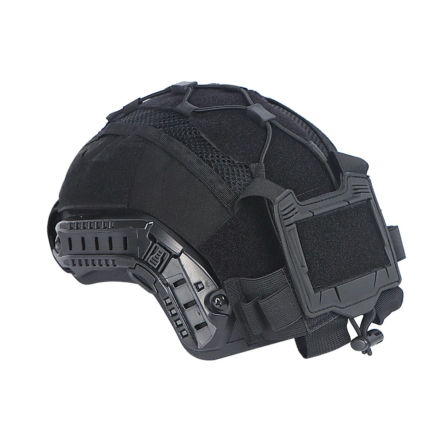 Tactical Helmet Cover Set – Hybrid Mesh Cover for Maritime, Bump & Ballistic Helmets with NVG Battery Pouch for Hunting
