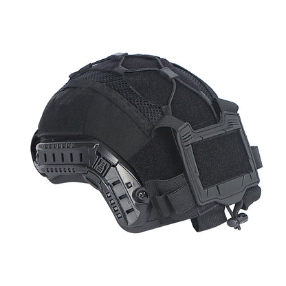 Tactical Helmet Cover Set – Hybrid Mesh Cover for Maritime, Bump & Ballistic Helmets with NVG Battery Pouch for Hunting