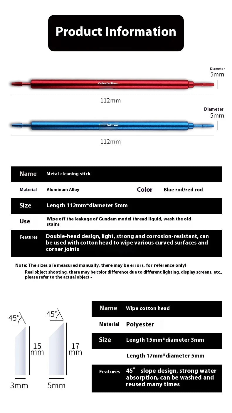 Aluminum Alloy Panel Line Eraser Tool – Model Cleaning & Wiping Stick for Assembly and Precision Hobby Work