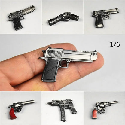 1/6 Scale Miniature Gun Set – Plastic P92, M1911, 98K, MP5K Rifles for 12" Action Figure Doll Accessories