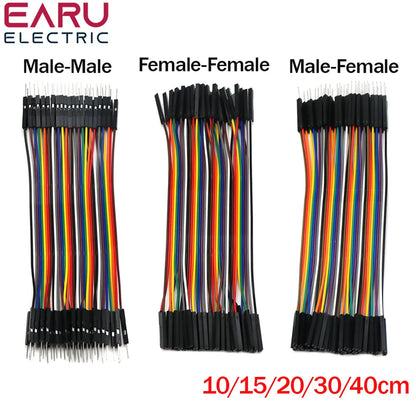 40-Pin Dupont Jumper Wires — 10/20/30cm Male-to-Male, Female-to-Female, Male-to-Female Cable for PCB DIY Kits