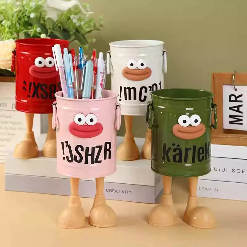 Cartoon Pen & Pencil Holder — Desk Organizer for Office, Home, and Study Storage