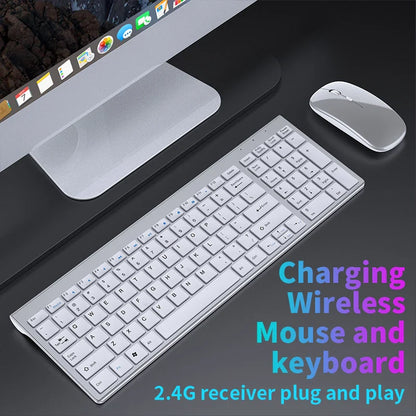 Bluetooth 5.0 & 2.4G Wireless Keyboard and Mouse Combo – Mini Multimedia Set for Laptop, PC, TV, iPad, MacBook, Android