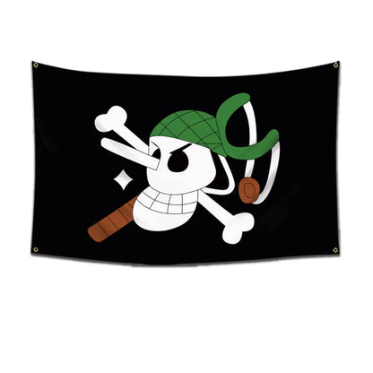 One Piece Pirate Skull Flag – Luffy Straw Hat Pirates Wall Decor & Banner for Kids' Bedroom, Gift