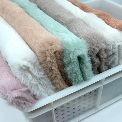 Sewbato Super Soft Artificial Rabbit Fur Fabric – 50x50cm Plush DIY Garment & Craft Material