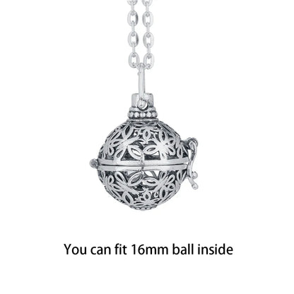Vintage Mexico Angel Ball Chime Necklace – Antique Locket Aromatherapy Essential Oil Diffuser