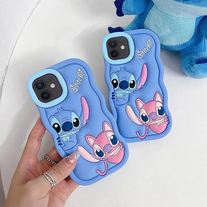Silicone Wave Stitch Soft Cover Case for iPhone 15/14/13/12/11 Pro, Plus, Mini, Max, XS, XR, 6, 7, 8, SE