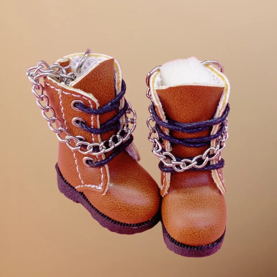Tilda Doll Boots – 1/8 Mini Leather Shoes for Blythe & Azone Dolls, Casual Doll Accessories
