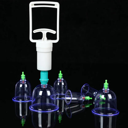 12/6 Pcs Jar Vacuum Cupping Set – Meridian Therapy & Acupuncture Suction Cups for Anti-Cellulite Body Massage