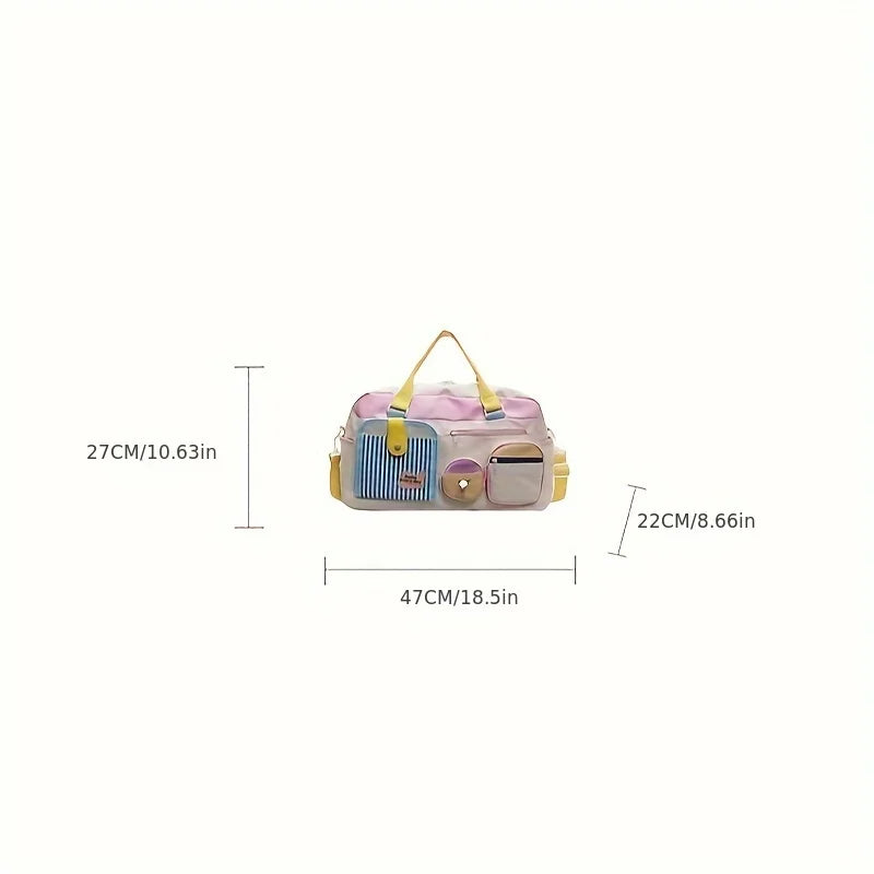 Dopamine Women’s Travel Duffel Bag – Lightweight Gym, Yoga & Swim Carry-On for Business & Weekend Trips, Dry & Wet Separation