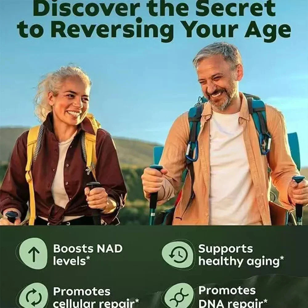 NAD+ Anti-Aging Supplement – Energy, Focus with Nicotinamide Riboside & Resveratrol