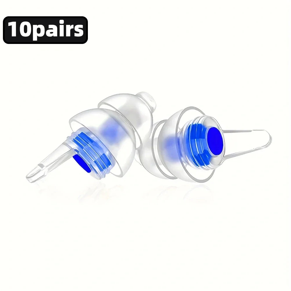 HUAK High Fidelity Silicone Ear Plugs - Reusable Noise Reduction for Sleep, Study, Work, Music, Motorcycle & Swimming