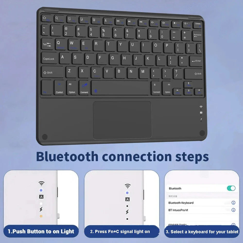 Lenovo Tab M11 11" Case with Bluetooth Keyboard – Smart Stand Cover for Xiaoxin Pad 2024/2025