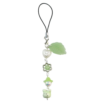Cute Bear Strawberry Beaded Phone Charm - Y2K Coquette Keychain & Handbag Pendant Accessory Gift