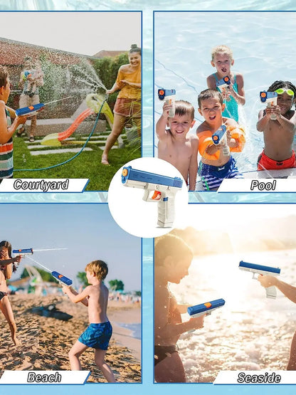 Manual Water Gun – Automatic Reboring Squirt Blaster for Summer Pool & Beach Outdoor Fun
