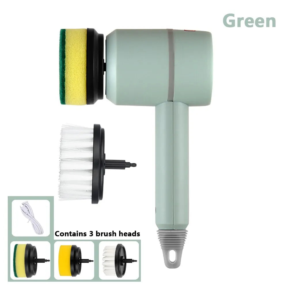 USB Rechargeable Electric Cleaning Brush - Multi-Functional Rotary Scrubber for Household Appliances, Home Cleaning Gadget