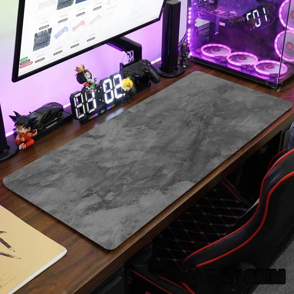 Large 900x400mm XXL Overlock Desk Mat – Grey Gaming Mouse Pad & Keyboard Mat for Desktop Accessories