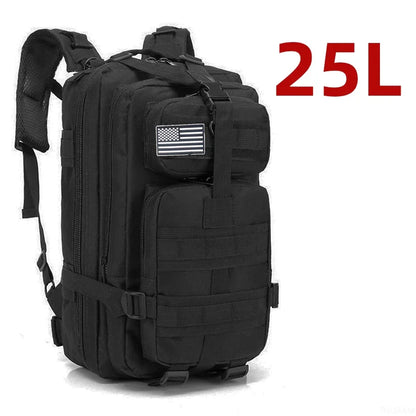25L/50L Nylon Waterproof Backpack - Outdoor Trekking, Fishing, Hunting, Tactical Sports Rucksack for Camping & Hiking