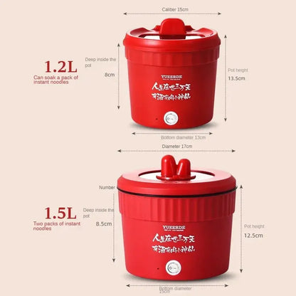 220V Mini Electric Cooking Pot – Multifunctional Rice Cooker, Hot Pot, Noodles, Porridge & Frying Pan