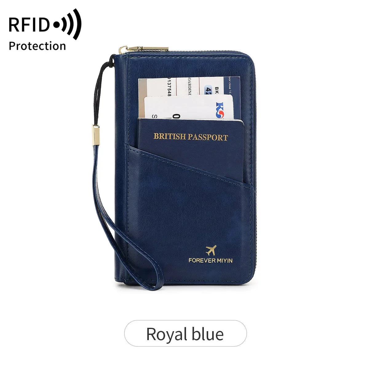 Fashionable RFID Passport Holder – PU Leather Front Pocket Wallet, Multifunctional Travel Accessories for Protection