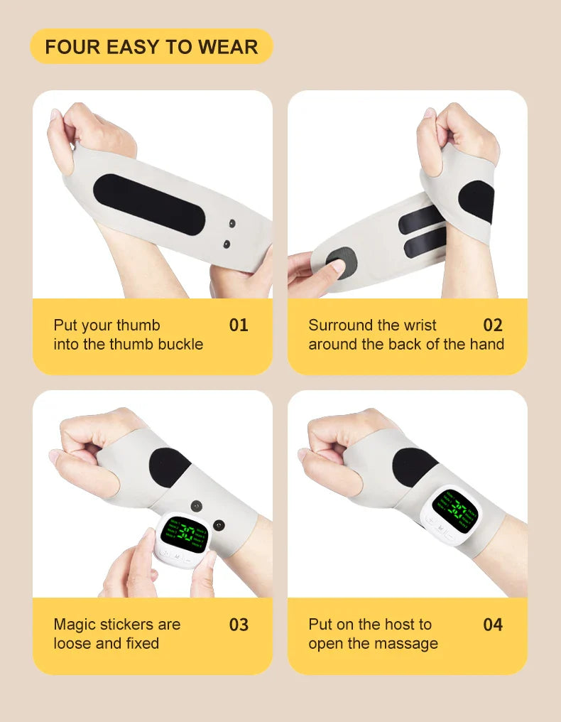 Electric Cordless Wrist Massager – USB Rechargeable Vibrating Massager for Carpal Tunnel & Fatigue Relief