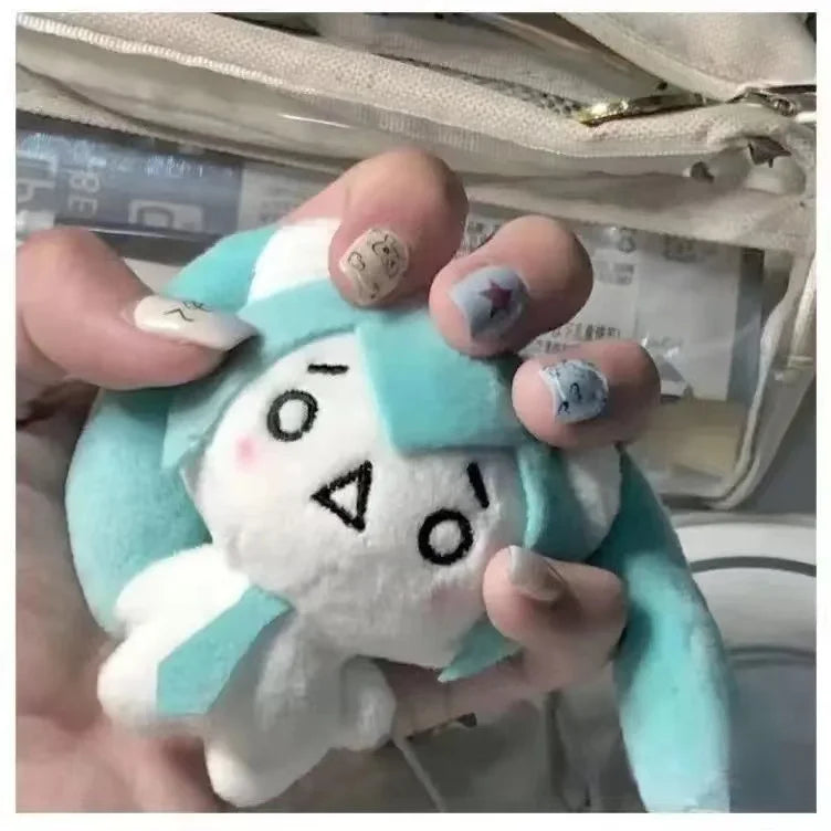 Hatsune Miku Kawaii Mini Q Version Plush Keychain – Student School Bag Doll Pendant, Cute Gift for Friends