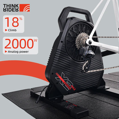 ThinkRider X2Max Smart Bike Trainer — MTB & Road Bicycle Home Trainer with Built-In Power Meter