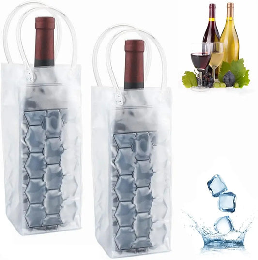 Ice Wine Bag Holder – Champagne, Beer, Whisky & Drink Cooler, Gel Cooling Chiller for Bar Accessories