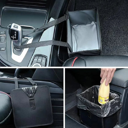 Car Mounted Garbage Bin – Portable Hanging Rear Storage Basket, Waterproof Garbage Bin Storage Box
