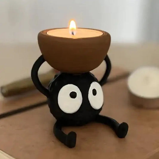 Cute 3D Printed Candlestick Holders – Tea Light & Briquette Candle Stand, Small Decorative Candle Holder